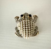 Frosch Brosche Vintage Signatur „JUNE“
