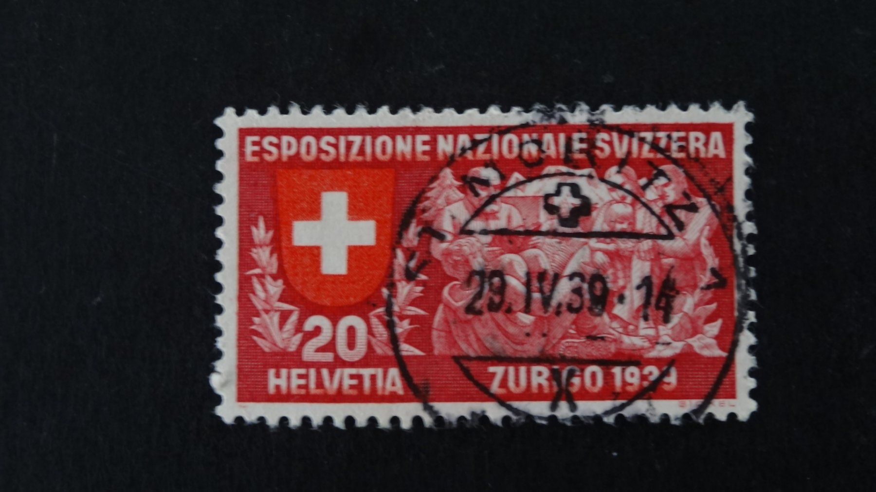 Tutti i francobolli: Vollstempel ST. MORITZ  29.IV.39    30 – Usato da Anwil venduto da larks