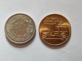 1 pièce médaille ABC-taxi Reinach . oldtimer