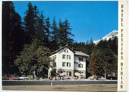 PLAUN DA LEJ am Silserse- Werbung Hotel Pesion Miriam, Auto