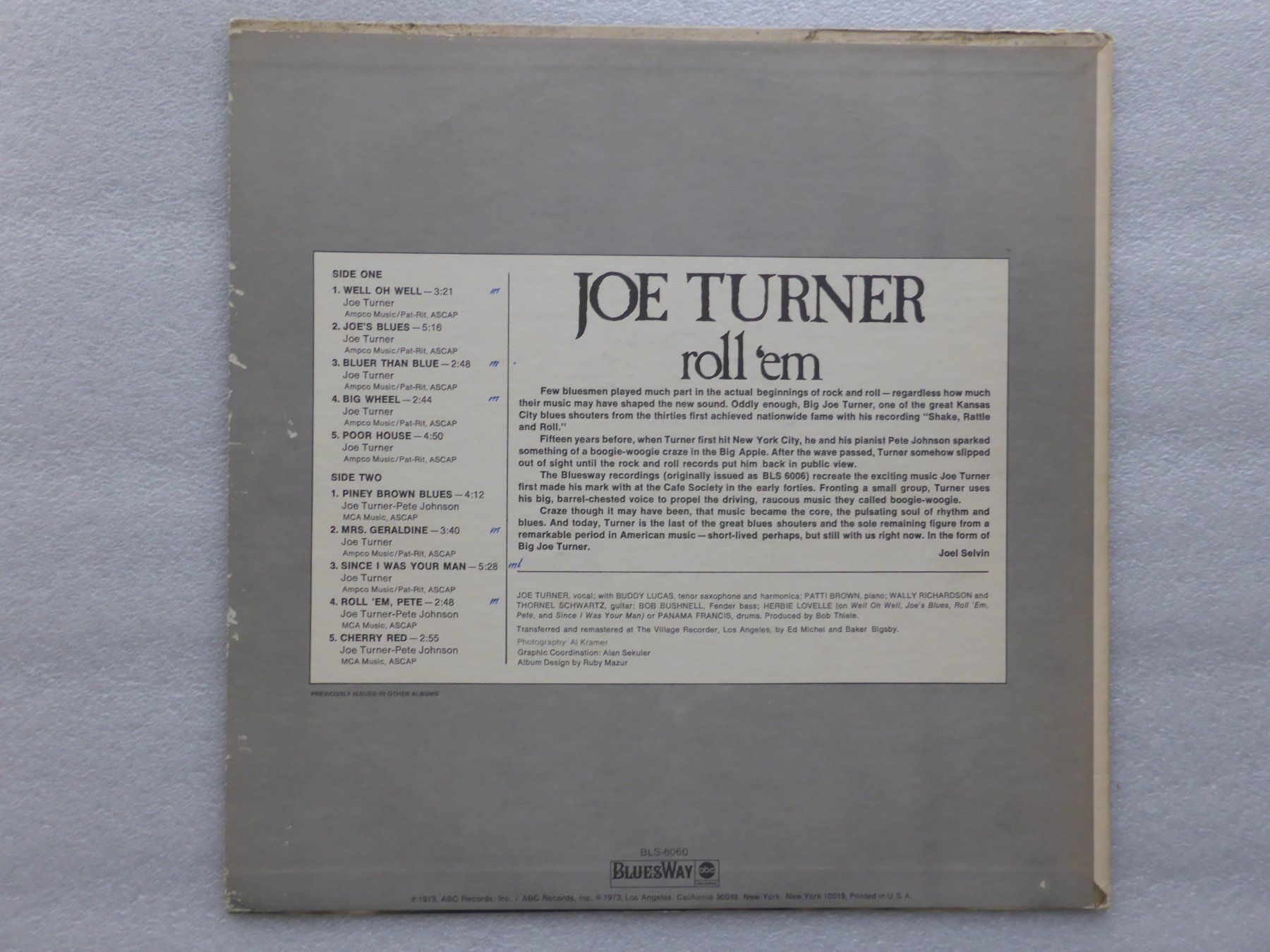 Schallplatten: VINYL  LP  JOE TURNER – Gebraucht aus Küssnacht am Rigi von Sunnestrahl 3