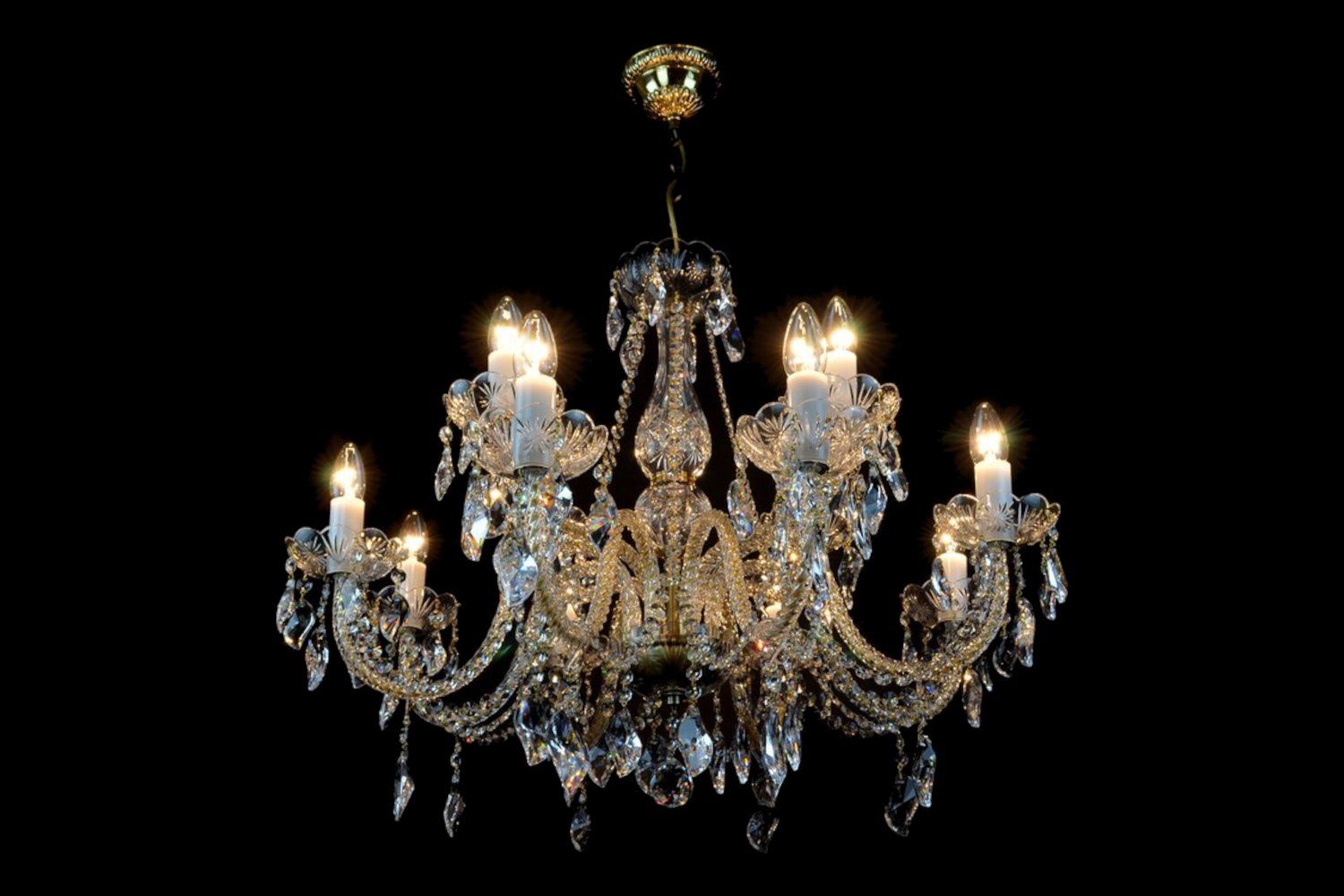 Lampadari & plafoniere: Kronleuchter Charm 12 Gold – Nuovo e nell'imballaggio originale da Glattfelden venduto da Bohemiancrystal 2