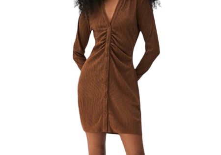 PULL&BEAR Robe chemise - brown