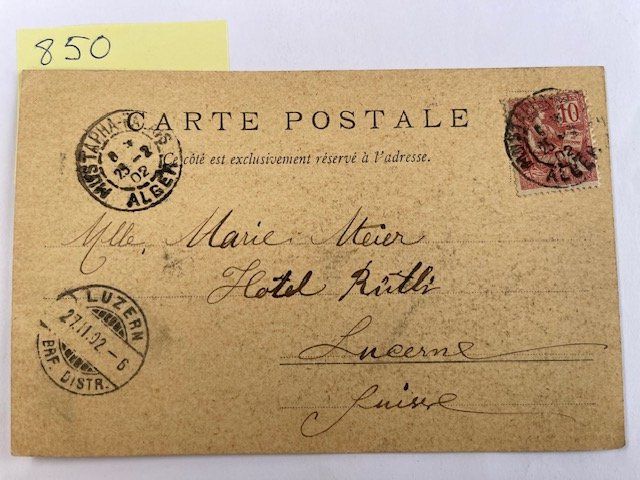 Cartoline postali: alte Ansichtskarte Algerien Arabes devant un Café, 1902 – Usato da Niederwil AG venduto da dahu75 1