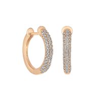 Orecchini pavé in oro rosa 18k con diamanti naturali