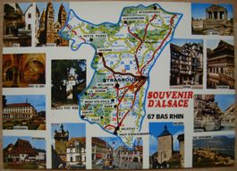 Ansichtskarte ungelaufen - Souvenir aus dem Elsass