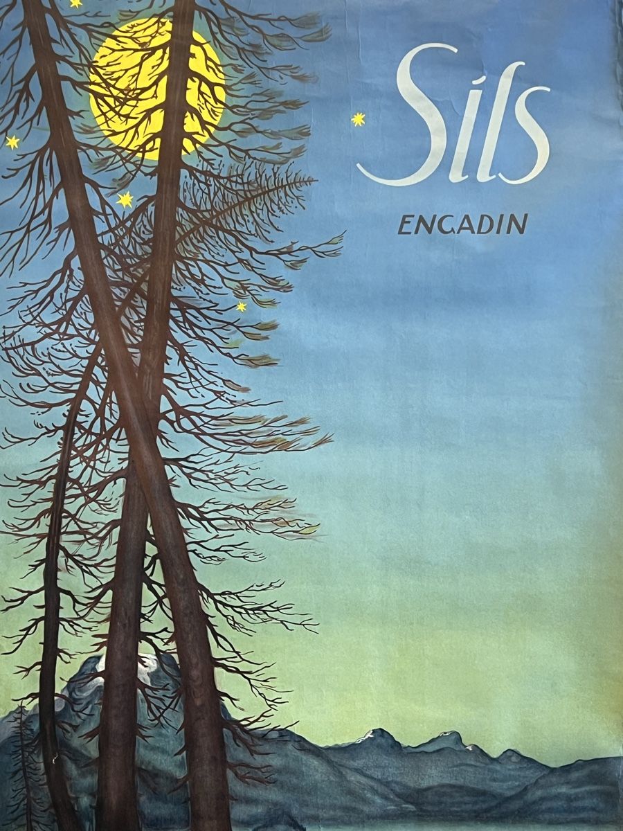 Poster & Bilder: Sils Engadin LITHO Plakat Ernst Rinderspacher 1950 – Gebraucht aus Adliswil von buch_und_kunst 1