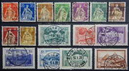 Schweiz ex. Kat. 107-179 gest.1908/31 Kat. 222 Fr.