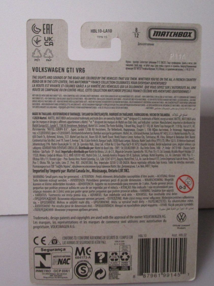 Volkswagen Modellini d'auto: MATCHBOX VOLKSWAGEN GTI VR6 - HBL10 – Nuovo e nell'imballaggio originale da Chêne-Bourg venduto da breno56 1