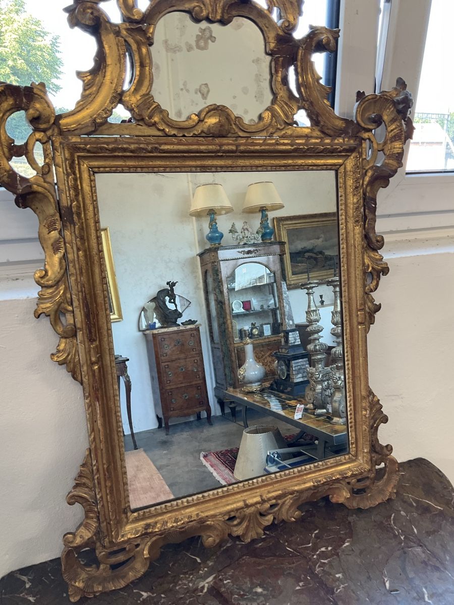 Spiegel: Antique miroirs bois sculpter doré 18emes siècles Baroque  – Gebraucht aus Estavayer-le-Lac von Bon-coin1 4