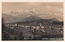 Schwellbrunn, mit Säntis
