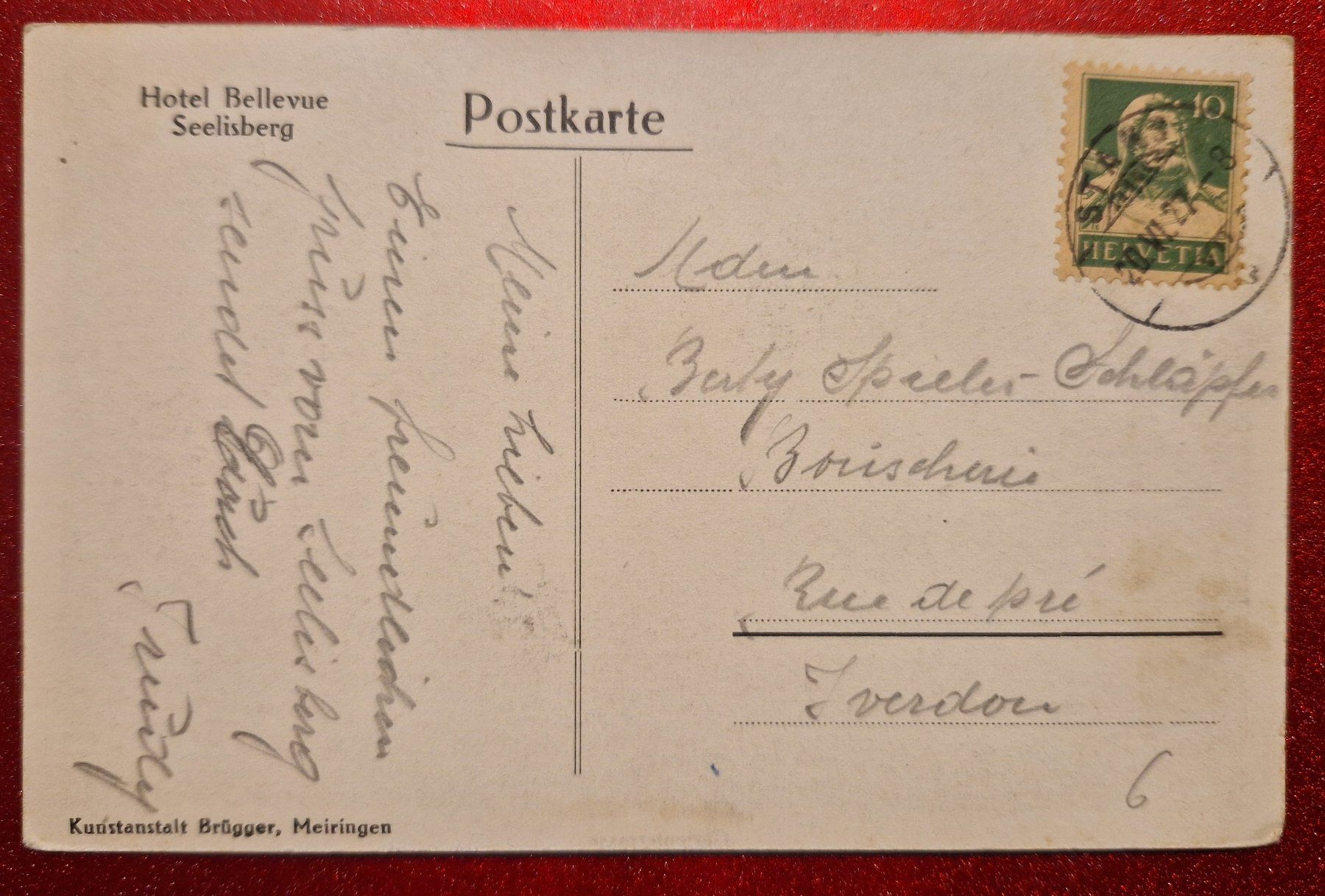 Cartoline postali: Seelisberg Gartenterrasse Hotel Bellevue 1927 – Usato da Melchnau venduto da Arthurius 1