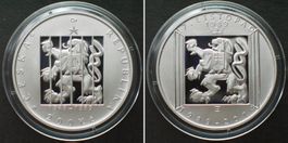 TSCHECHIEN 200 Korun 2014, Samtene Revolution, Silber PP
