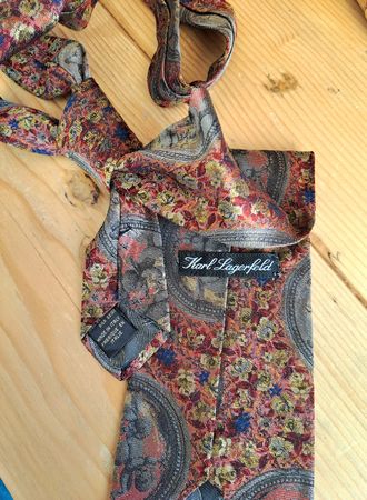 Cravate "Karl Lagerfeld" 100% soie Made in Italy Années 90