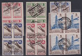 SPANIEN 1945: Vignetten im 4erblock