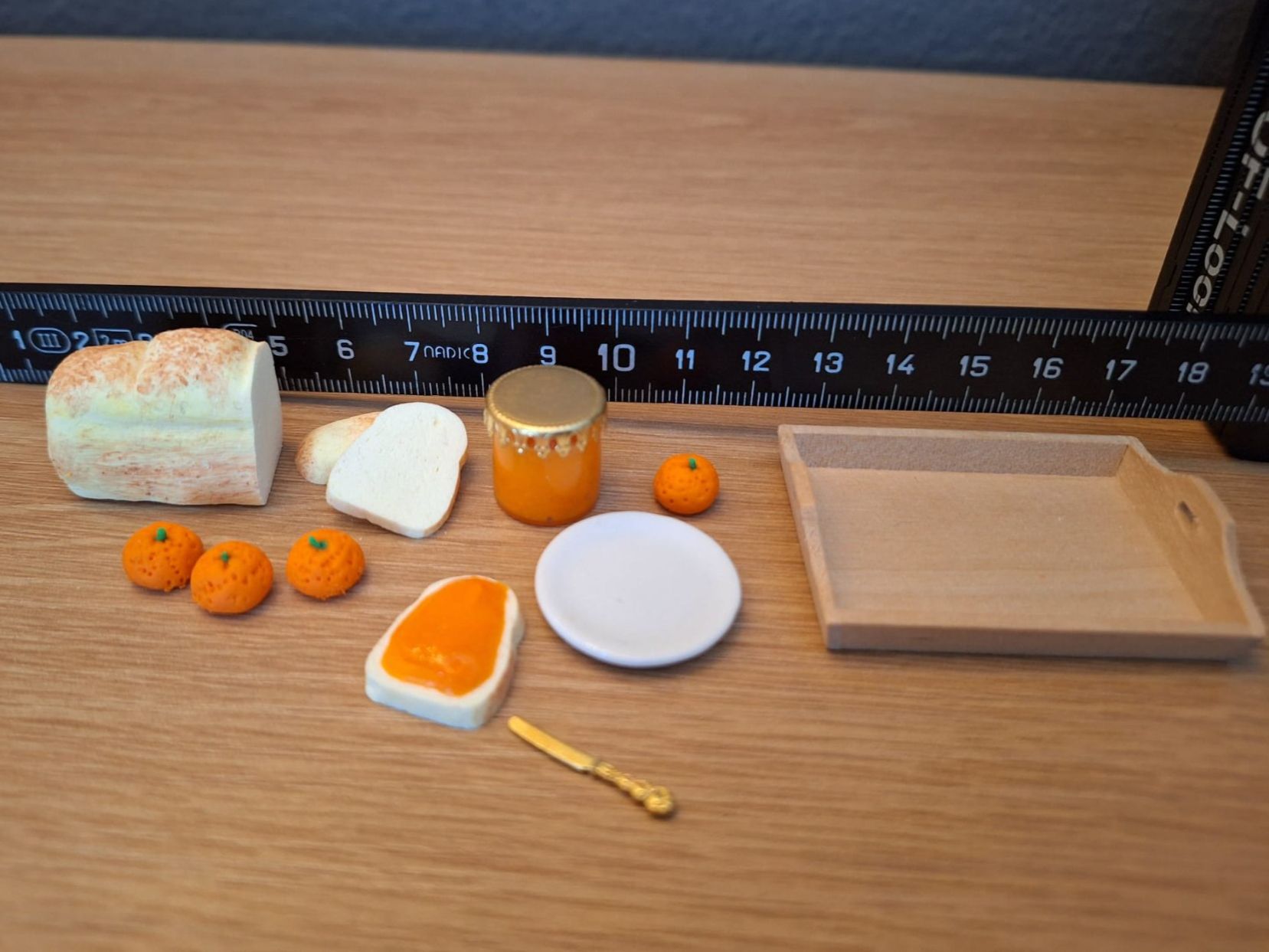 Case e mobili per bambole: Handmade Orangen Frühstück – Nuovo (secondo la descrizione) da Zürich venduto da HandmadeTinyFood 1