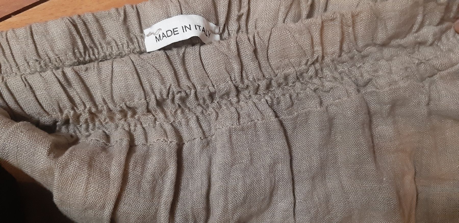 Pantaloni: Einzigartige LEINEN Hose-Sand farbe- Gr.S/M – Nuovo e nell'imballaggio originale da Zürich venduto da Venecia25 1