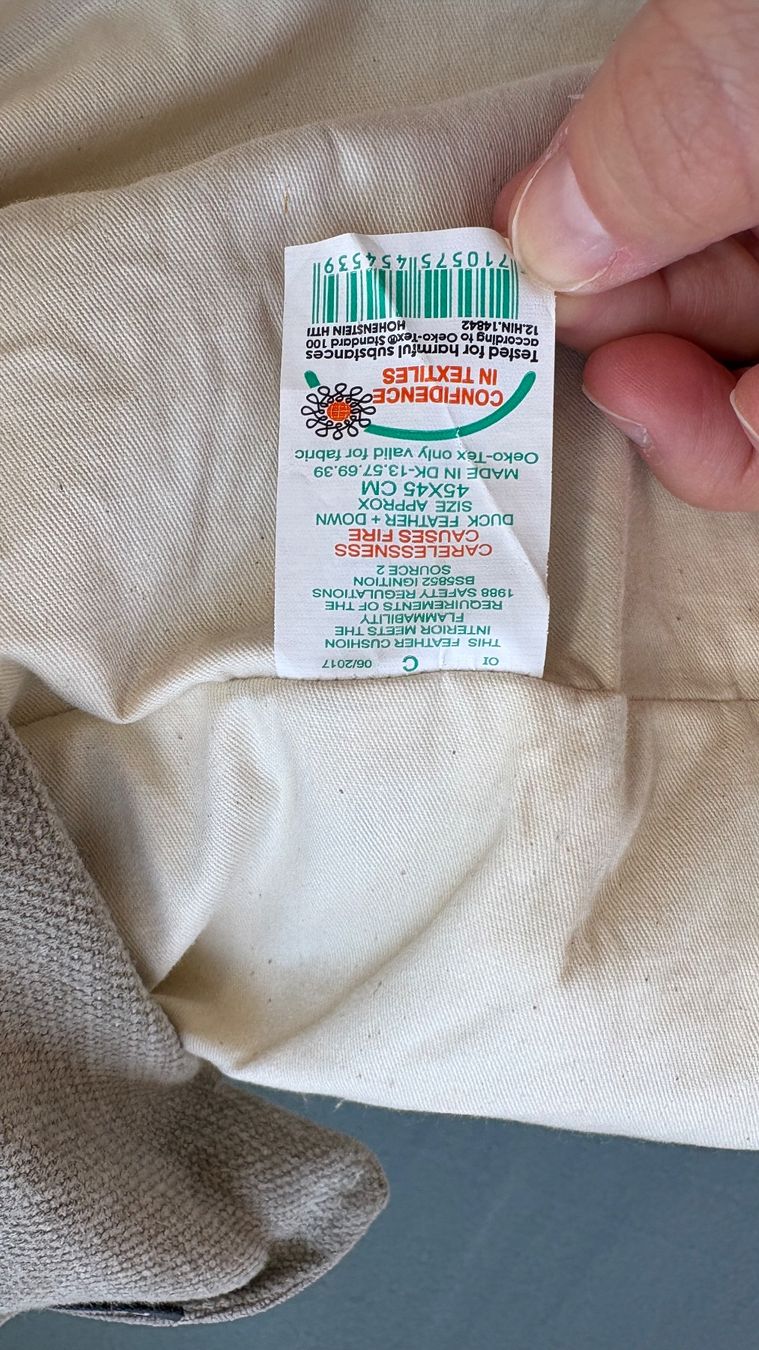 Cuscini: Proflax Brook Stone pillowcase + duck feather filling – Nuovo (secondo la descrizione) da Adliswil venduto da fashionholic 7