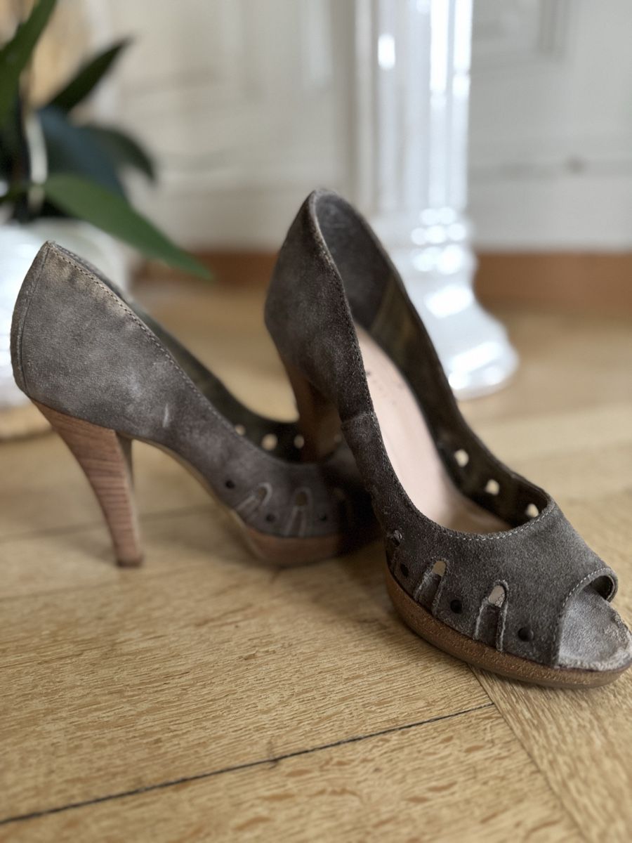 Scarpe da donna: Pumps (Wildleder, olive) – Usato da Bern venduto da Jasminp90