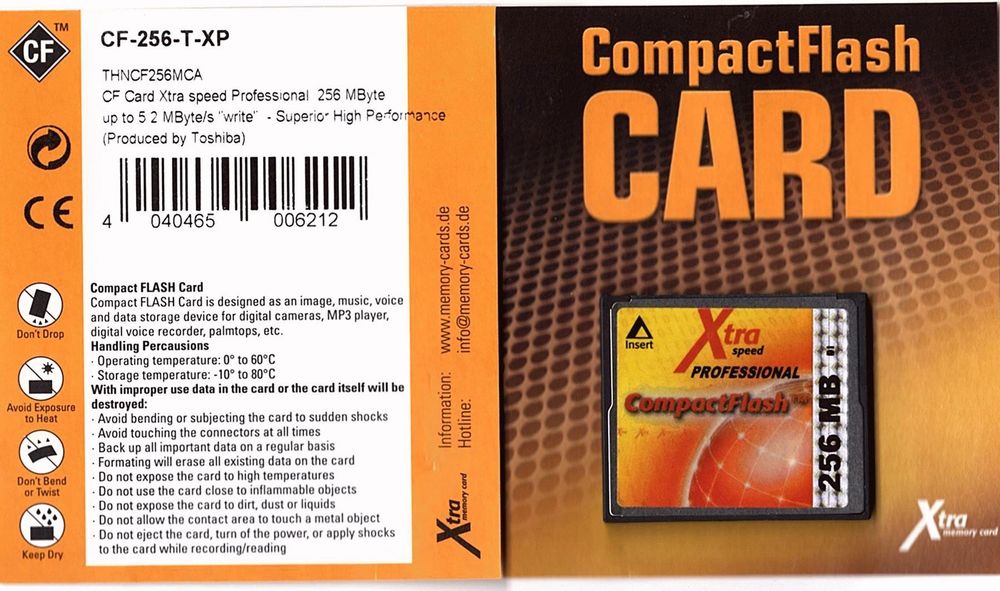 256MB Toshiba CompactFlash Karte Xtra Sp | Kaufen auf Ricardo