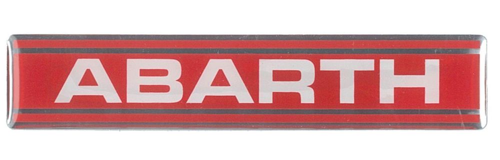 2x ABARTH Aufkleber Auto Emblem 3D Alu Fenders Schriftzug Plakette Italien Neu