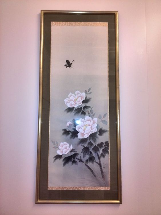 Bild mit Schmetterling und Blumen | Kaufen auf Ricardo