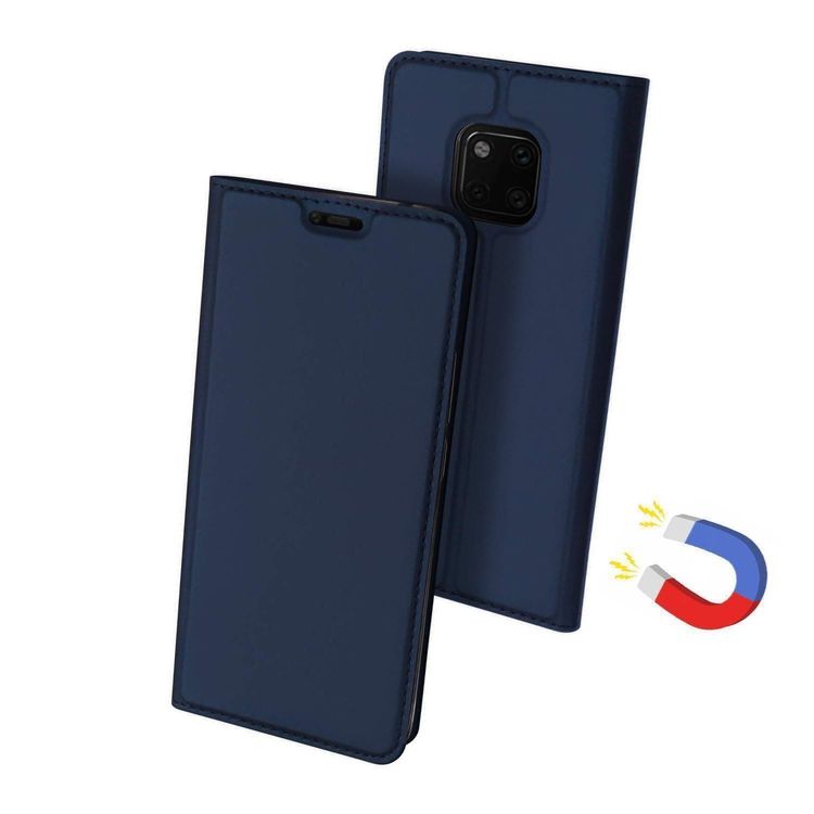Custodia Libro Magnetica Per Huawei Mate 20 PRO - Elegante Blu, Protezione Completa - Foto 5