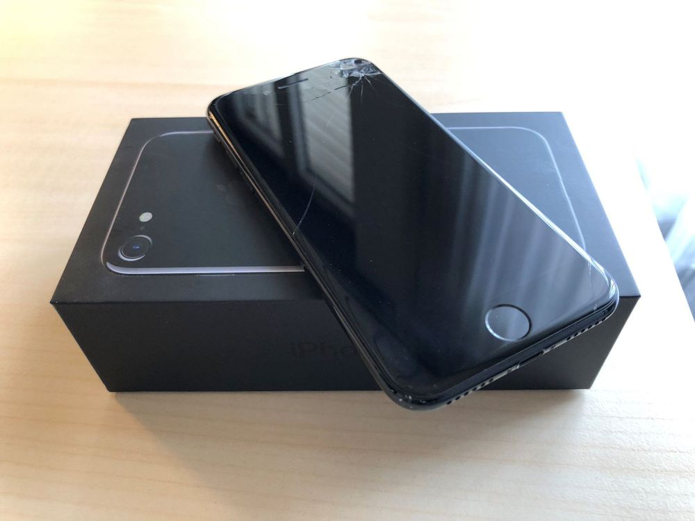 iPhone 7 Jet Black 128 GB SIMフリー X15A+lojainternetfibra.com.br