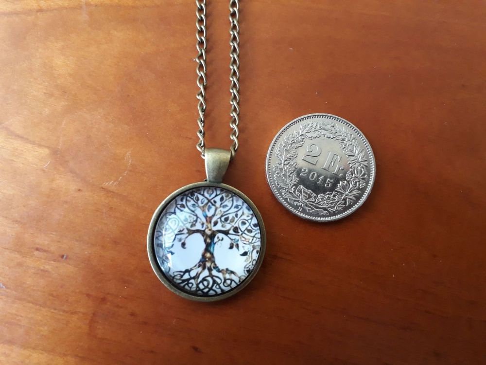 Baum Des Lebens Kette Sterling Silber – Mit Abalone-Schalen Anhänger, Mond & Sterne, Geschenk Für Damen