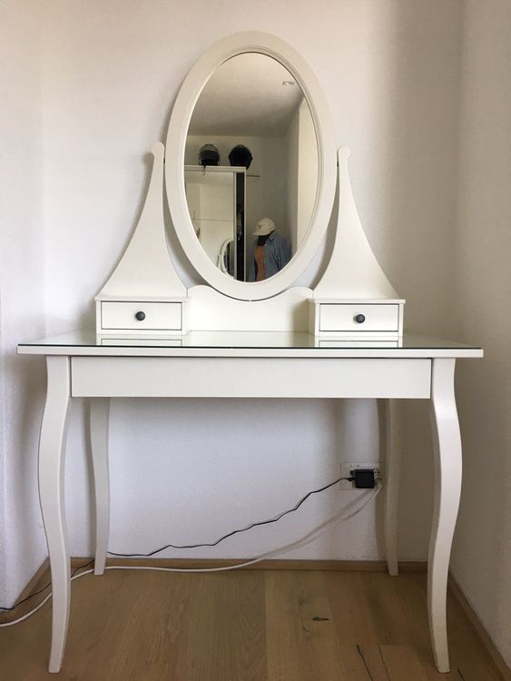 Ikea Hemnes Frisiertisch mit Spiegel Kaufen auf Ricardo