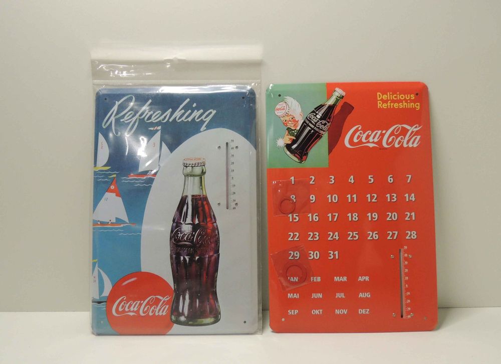 Coca Cola Werbe-Blechschild Kalender  Kaufen auf Ricardo