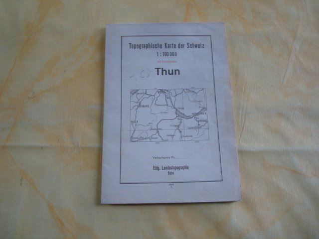 TOPOGRAPHISCHE KARTE 1:100000 THUN 1934 | Kaufen auf Ricardo