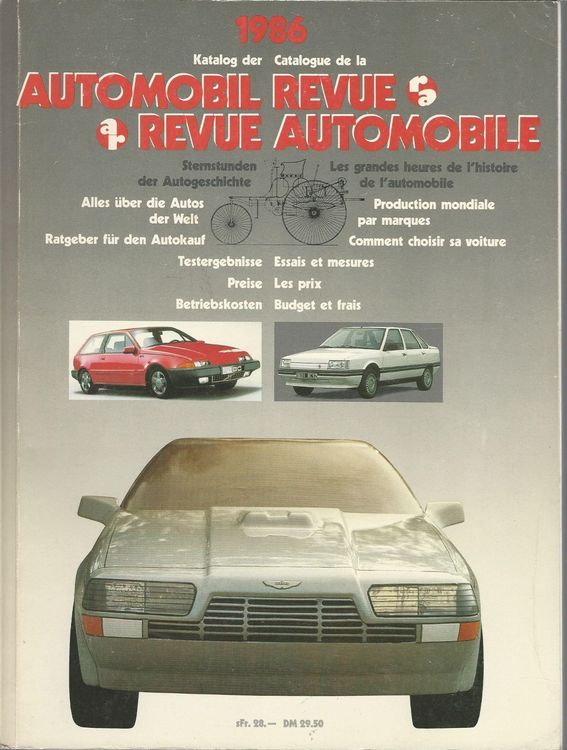 Automobil Revue Automobile Katalog 1986 Kaufen auf Ricardo