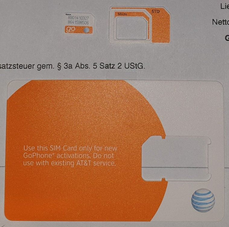 USA 4G SIM-Karte Daten-Flatrate für 15GB kaufen auf Ricardo