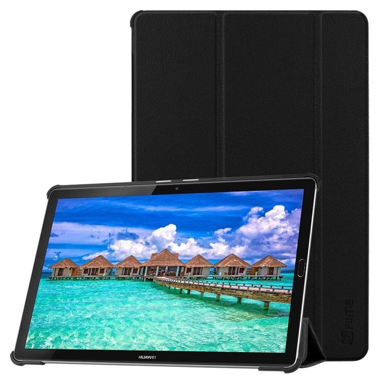 Fintie Hülle Für Huawei MediaPad M3 Lite 10 – Stoff Folio Case Mit Stifthalter, Dunkelgrau