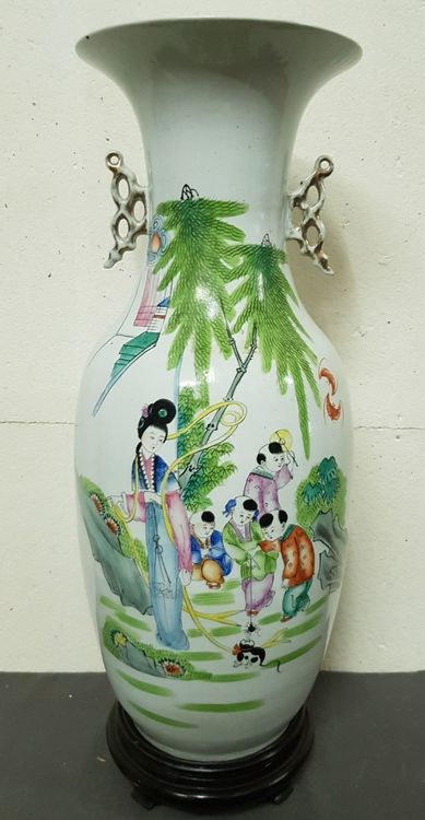 Grand Vase En Porcelaine De Chine Ancien Acheter Sur Ricardo