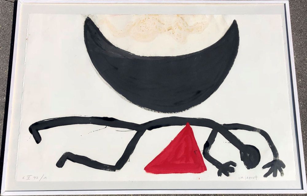 Jean Michel Jaquet grosses Orig Aquarell Kaufen auf Ricardo