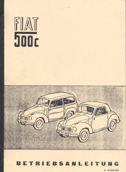 Bedienungsanleitung Fiat 500c Topolino Comprare Su Ricardo