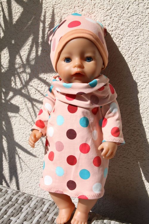 Puppenbekleidung für Baby Born 43 cm 3-teilig Set Pinguin Krümel 