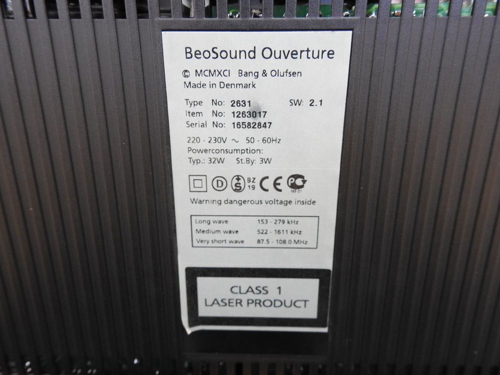 beosound ouverture 2631