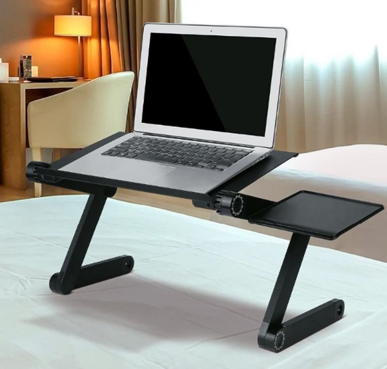 Faltbar Laptoptisch 0-360° Laptop Ständer Betttisch Notebooktisch PC Klapptisch