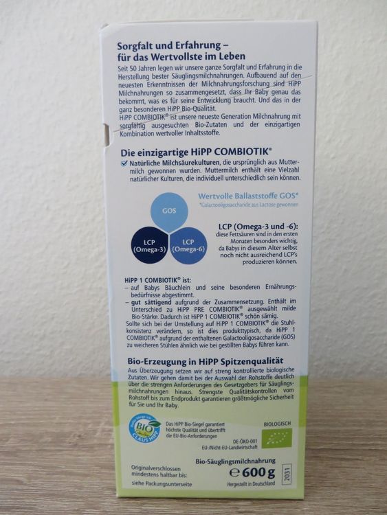 Hipp 1 Bio Combiotik Baby Milch 600g Kaufen Auf Ricardo