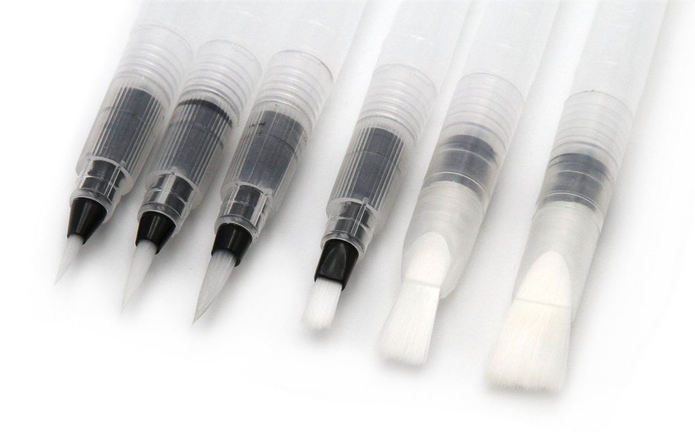 Wassertankpinsel Set 6 Stück – Nachfüllbare Aquarellpinsel Mit Wassertank Für Künstler