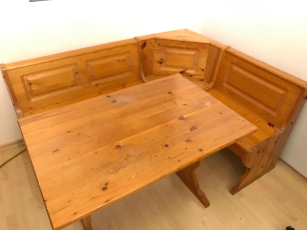 Urchige Eckbank mit Tisch aus Holz kaufen auf Ricardo