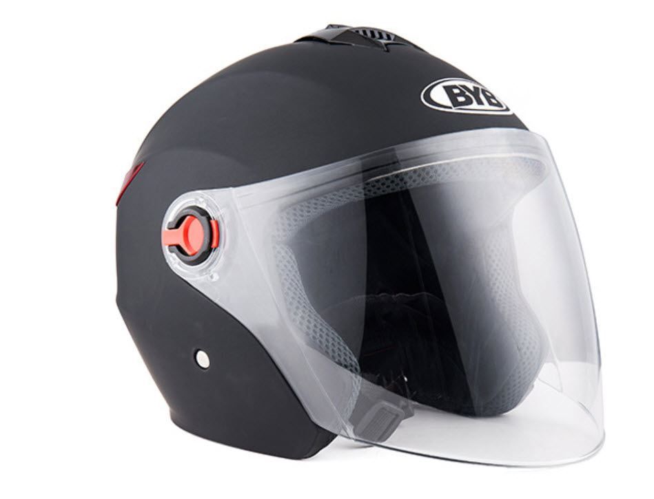 CMX Joey Jethelm Matt Schwarz – Motorradhelm Größe M, Mit Ausfahrbarem Visier, ECE-geprüft, 1050g