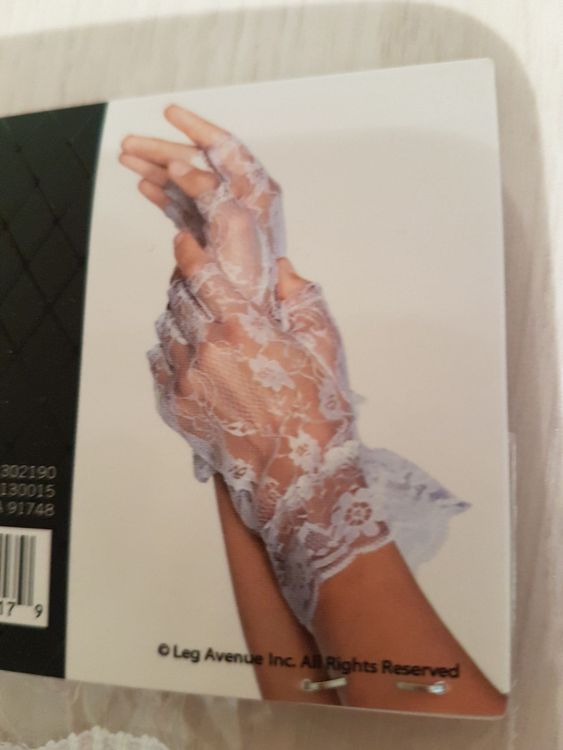 Schwarzes Spitze Set - Maske & Handschuhe Für Halloween & Karneval