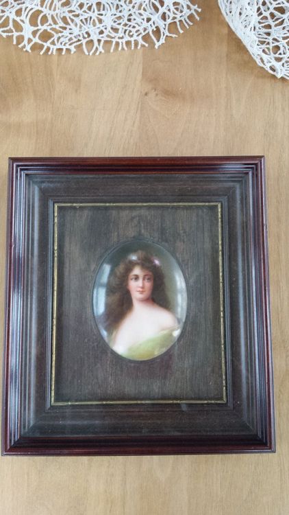 antikes Porzellanbild handgemalt | Kaufen auf Ricardo