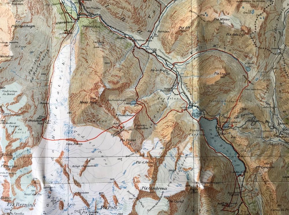 KARTE OBERENGADIN – BERNINA | Kaufen auf Ricardo