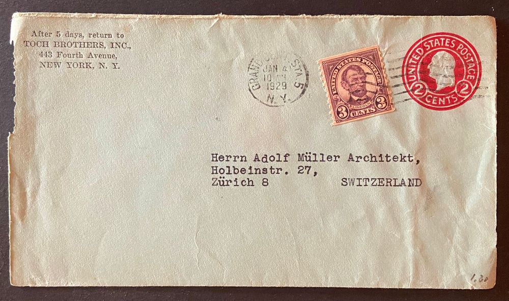 USA 1929 Brief nach Zürich kaufen auf Ricardo