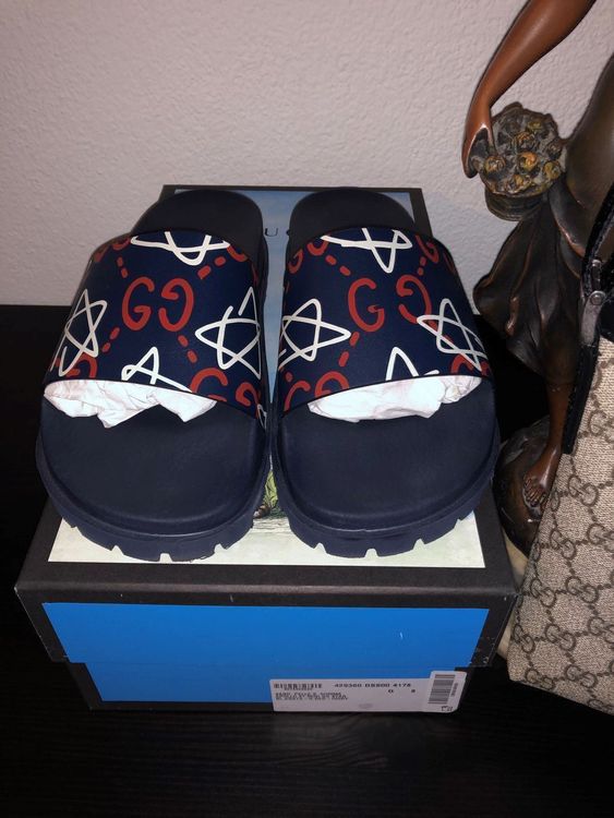 Gucci Ghost Slide 'Star Print Blue' Kaufen auf Ricardo